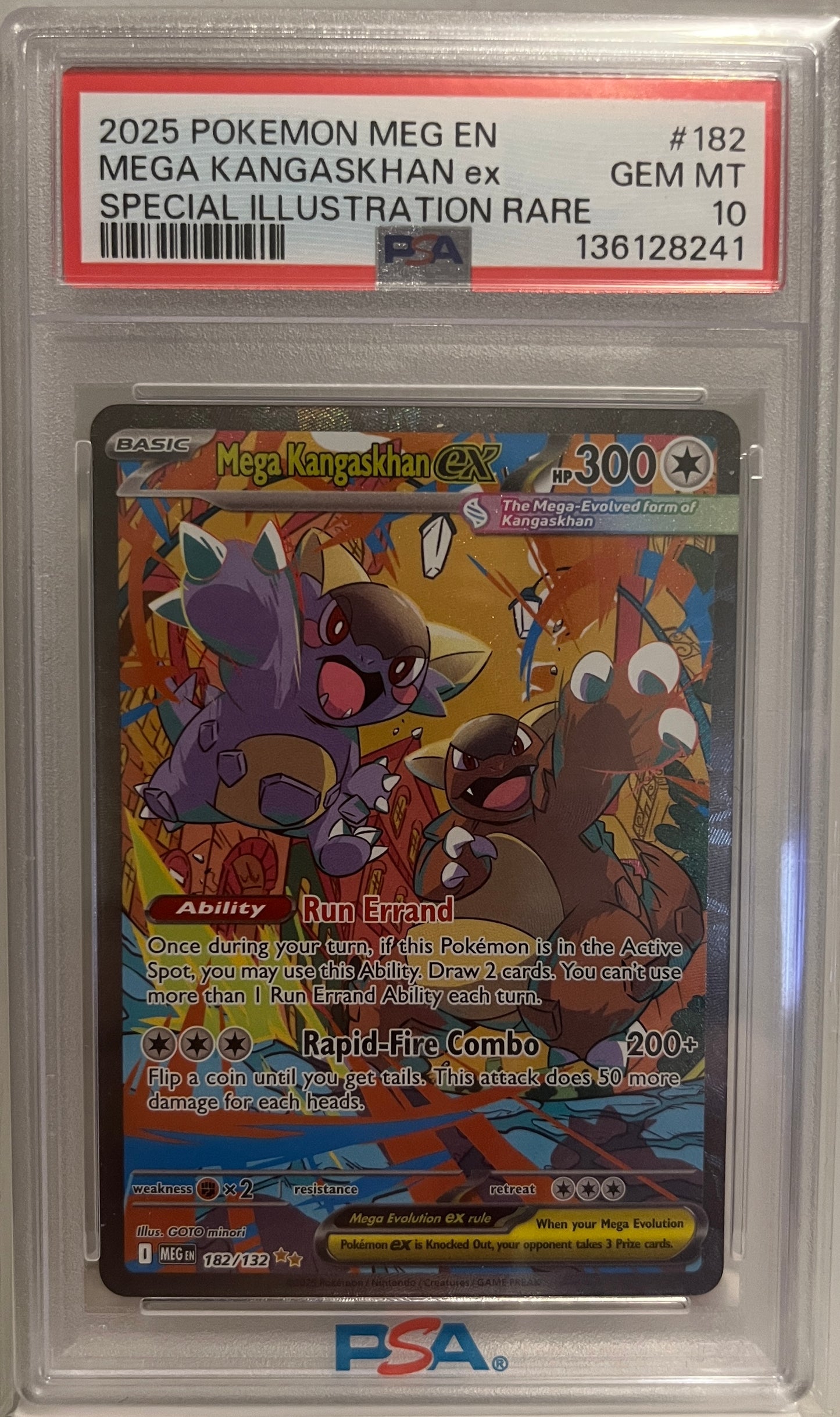 MEGA KANGASKHAN ex SPECIAL ILLUSTRATION RARE 2025 POKEMON MEG EN-MEGA EVOLUTION PSA GEM MT 10