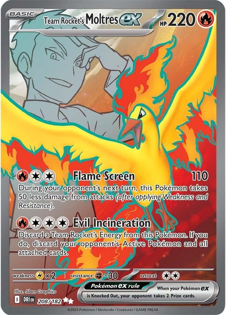 Team Rocket's Moltres ex (208/182) [SV10: Destined Rivals]